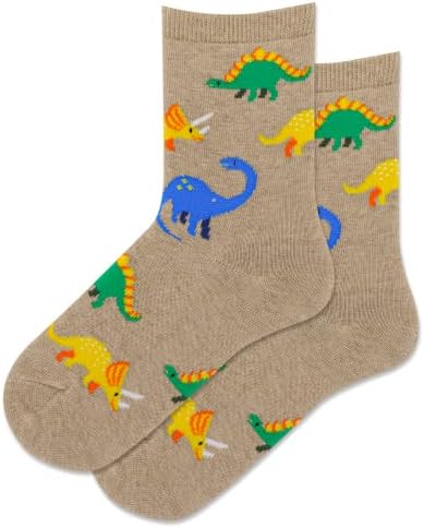 Hot Sox Kids Fun Dinosaur Crew Socks 1 Pair