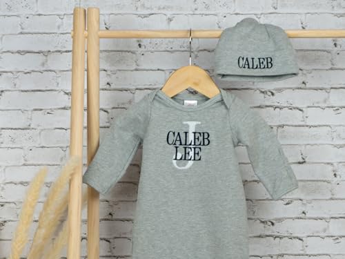 Custom Oatmeal Sleeper Set for Newborn Boys