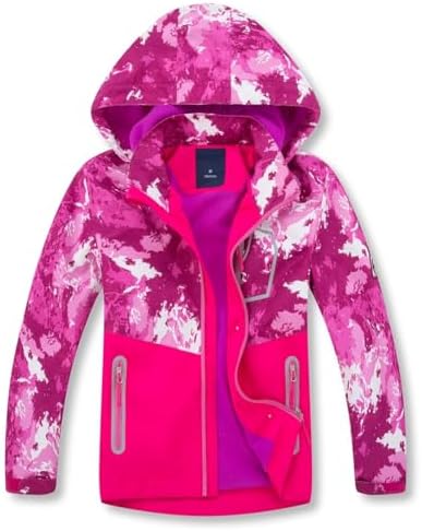 Rain jacket for boys and girls Waterproof windproof and cozy
