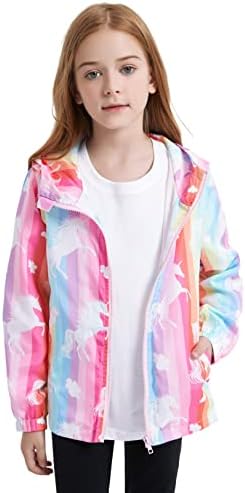 Jxstar Girls Waterproof Rain Jacket Hoodie 1