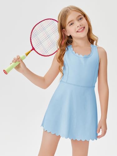 Batermoon Girls Athletic Tennis Dress and Shorts Comfortable Stylish