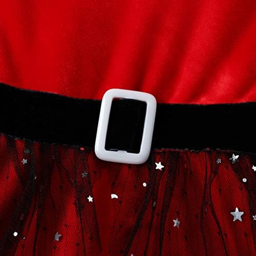 Meufam Christmas Ruffle Fur Toddler Dress