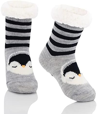 Warm Cozy Fuzzy Socks for Kids Non-Skid Fall-Winter Protein Gift