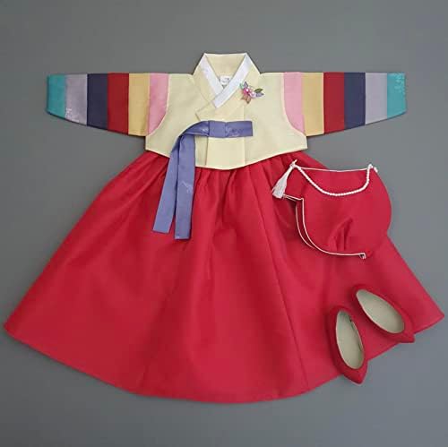 OUJI I - Ivory Pink Floral Baby Hanbok