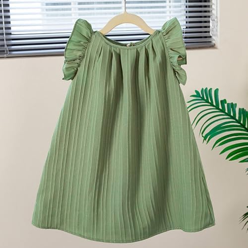 Toddlers Ruffle Sleeve Sundress Casual Beach Dress