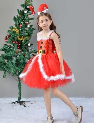 Christmas Puffy Tutu Dress for Toddler Girls