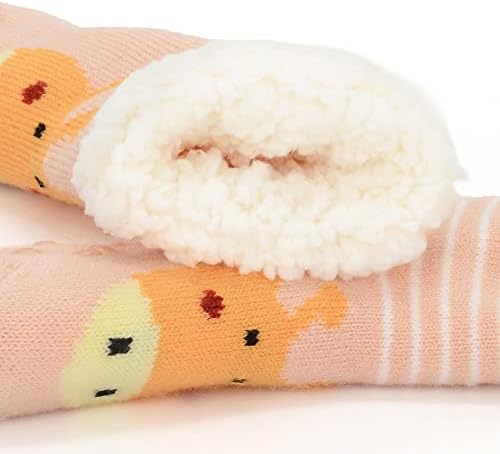Warm Cozy Fuzzy Socks for Kids Non-Skid Fall-Winter Protein Gift