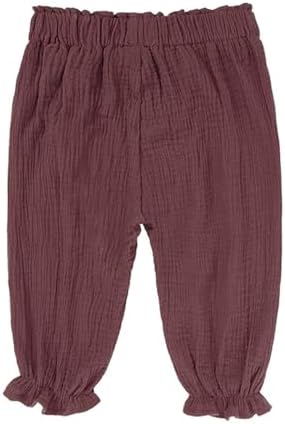 Stylish Elastic Waist Cotton Linen Pants for Boys and Girls