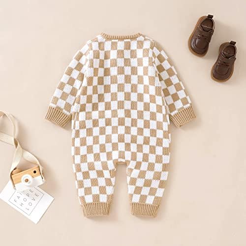 SAYOO Baby Plaid Romper for Kids - Stretchy and Soft