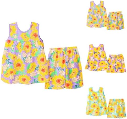 Sunflower Fun Toddler Girls Summer Outfits