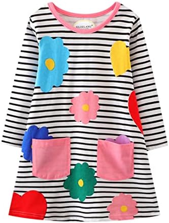 ADORABLE Toddler Christmas Easter Stripe Rainbows Girls Cotton Tunic