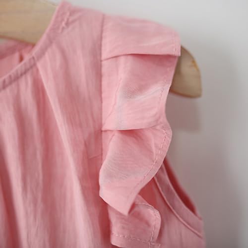 Ruffled Sleeveless Casual Dress for Toddler Girls
