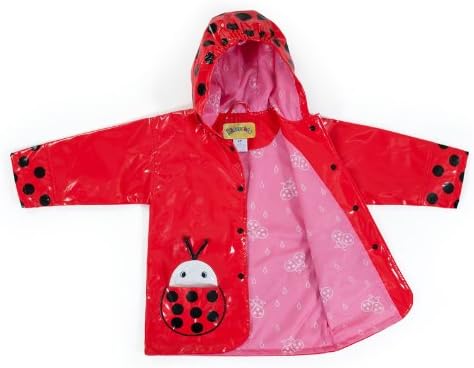 Little Girls Ladybug Coats Waterproof Machine Washable Perfect for Kids Weather