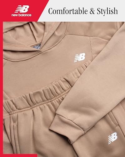 New Balance Girls Fleece Sweatsuit Set 7-12