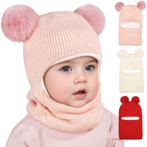 Perfect Winter Accessories for Baby Girls Cotton Earflap Hats Scarves