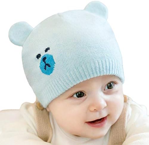 XKT Baby Winter Knitted Bear Beanie Skull Cap
