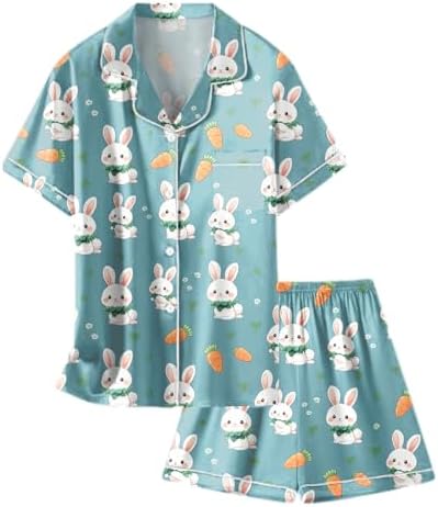 Trendy Bunny Egg Shirts Shorts for Girls