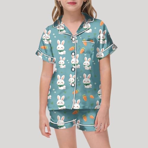 Trendy Bunny Egg Shirts Shorts for Girls