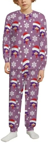 MEIKKO Thermal Pajama for Kids - Christmas Santa Snowflakes Boys and Girls
