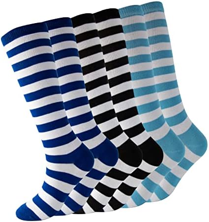 Cerebro StripeK CASUAL KNEE-HIGH SOCKS FOR GIRLS