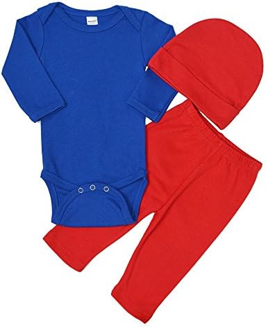 Monag Collegiate Long Sleeve Baby Bodysuit Set Perfect for infants