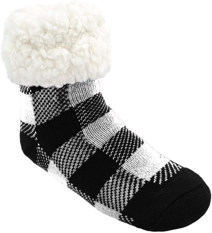 Pudus Kids Warm Cozy and Recycled Slipper Socks for Winter