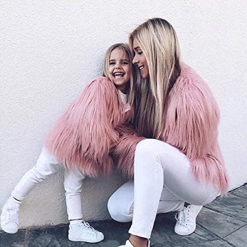 Faux Fur Vest Coat for Kids 1-10 Years Warm Winter Outwear