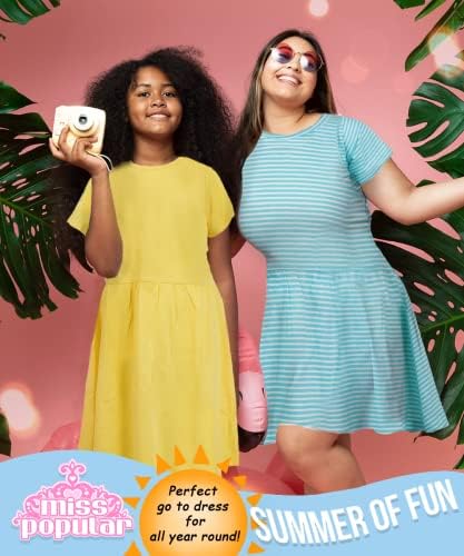 Miss Popular Skater Dress 4-16 Soft Cotton Cute Design for Girls
