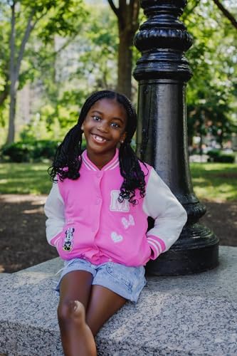 Disney Minnie Mouse Frozen Lilo Stitch Girls Varsity bomber jacket Toddler-14-16