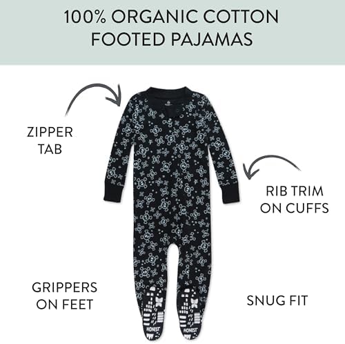 Organic Cotton PJs HonestBaby Non-Slip Footed Pjs