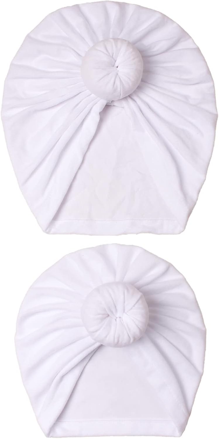 Natural Cotton Infant Elatics Turban Hat