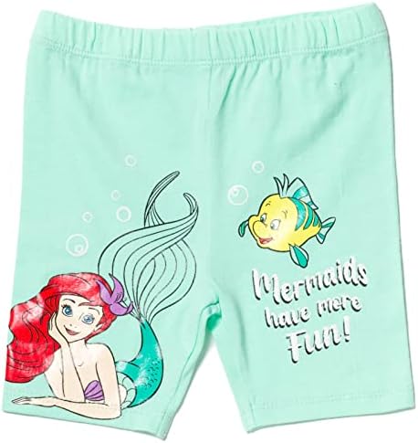 Disney Princess Ariel Belle Rapunzel Moana Bike Shorts 4-Pack