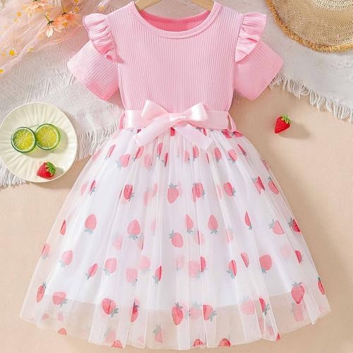 Beessbest Girls Casual Tulle Tutu Dress Princess Cardigan Neck Party Casual Occasions