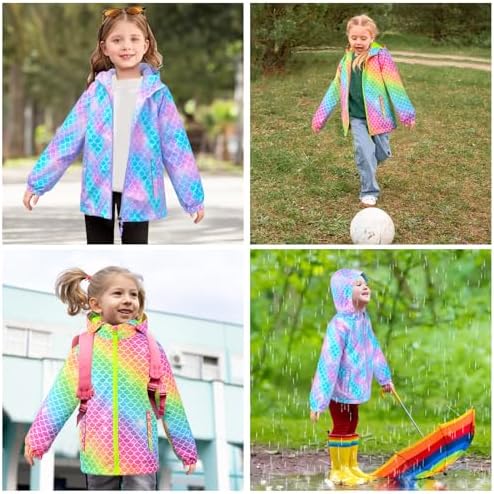 Waterproof rain jacket for girls Durable windproof and stylish