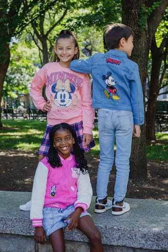 Disney Minnie Mouse Frozen Lilo Stitch Girls Varsity bomber jacket Toddler-14-16