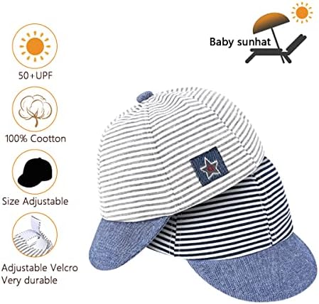 DANMY Baby Striped Baseball Cap Sun Protection for Kids