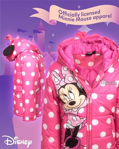Disney Girls Puffer Jacket - Cozy for Minnie Mouse and Friends