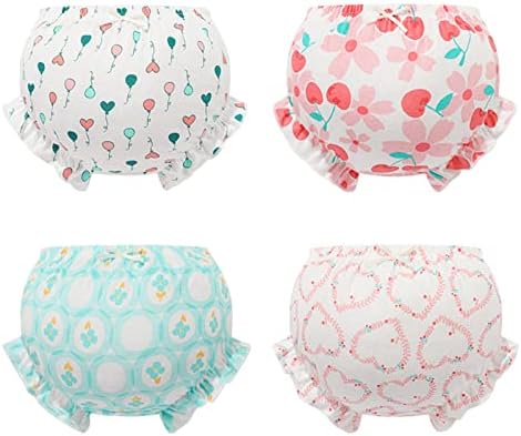 4-Piece Ruffle Back Underwear Set for Baby Girls Boys Toddler