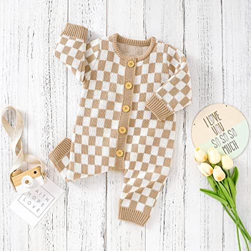 SAYOO Baby Plaid Romper for Kids - Stretchy and Soft