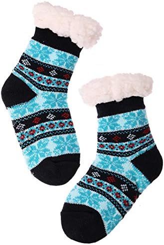 MOGGEI - Warm Plush Sherpa Fuzzy Socks for Kids Adults