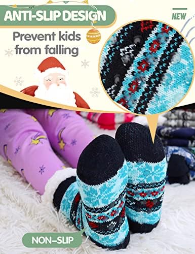 MOGGEI - Warm Plush Sherpa Fuzzy Socks for Kids Adults