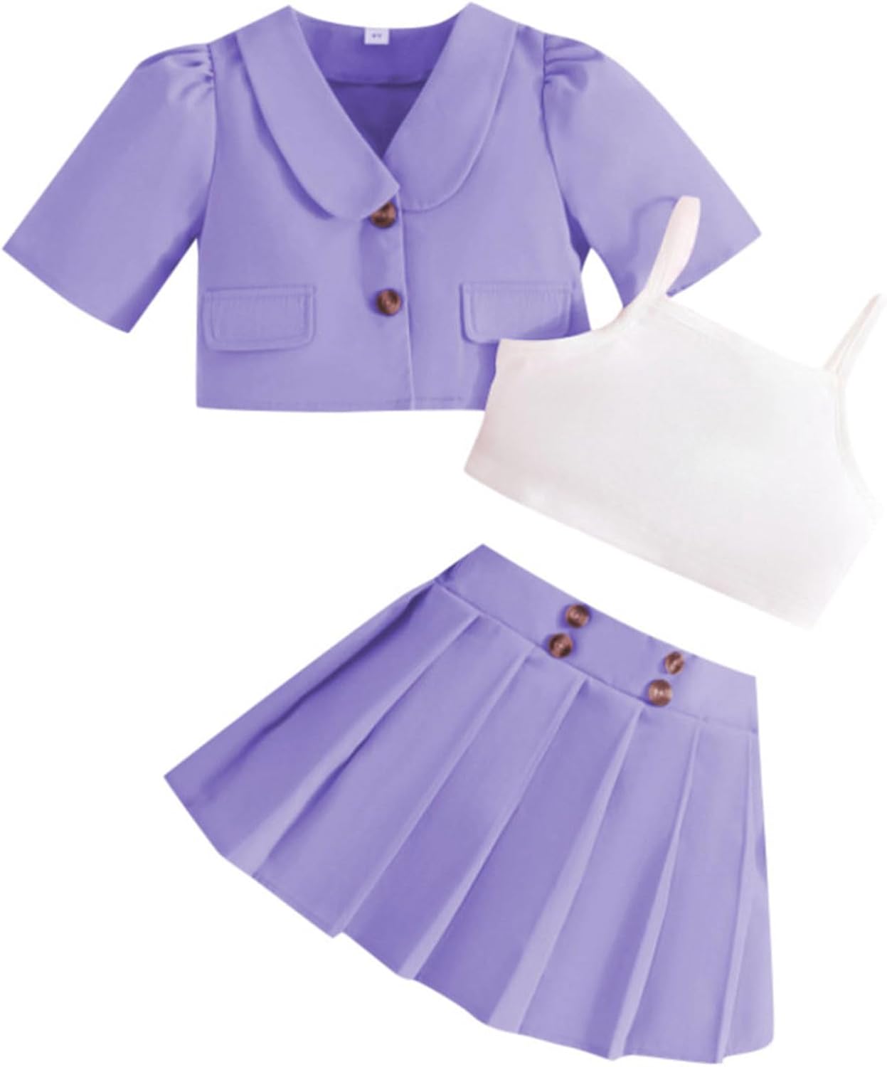 Chic Summer Set for Girls Skirt Top
