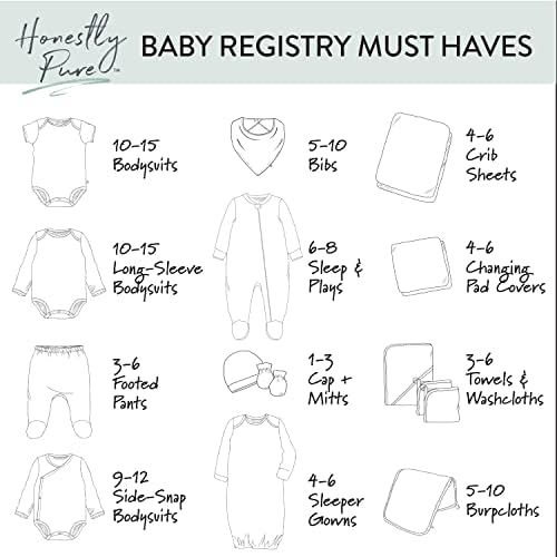 HonestBaby 10-Pack Long Sleeve Bodysuits