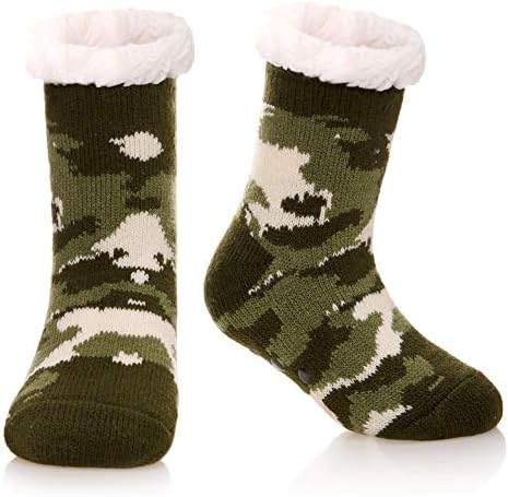Fuzzy Slipper Socks for Kids Soft Warm