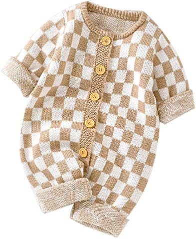 SAYOO Baby Plaid Romper for Kids - Stretchy and Soft