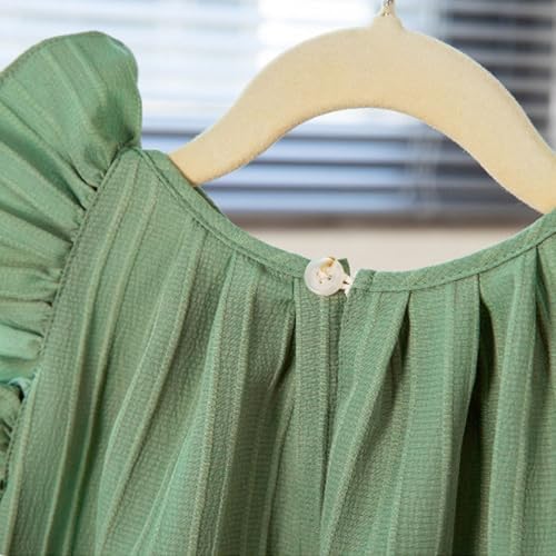 Toddlers Ruffle Sleeve Sundress Casual Beach Dress