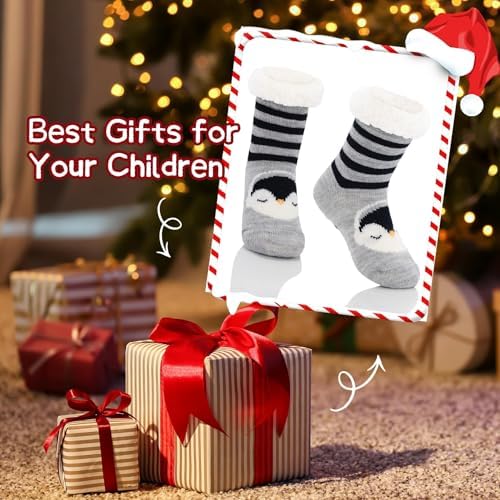 Zando Kids Christmas Socks Cute Animal Patterns for Festive Season