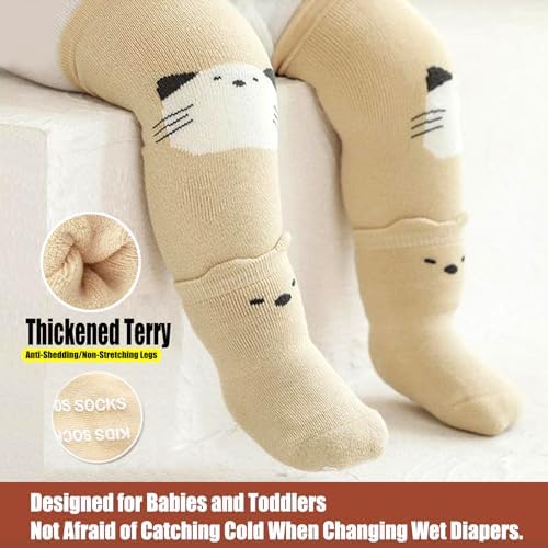 Thickened Baby Leg Warmer Grip Socks for 3-24 Months
