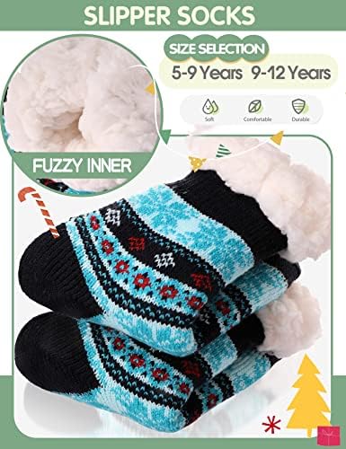 MOGGEI - Warm Plush Sherpa Fuzzy Socks for Kids Adults