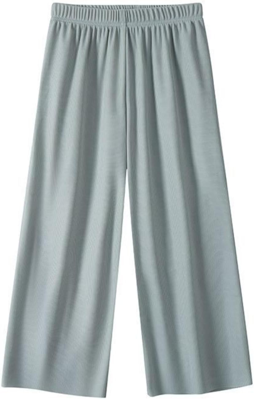 Comfortable Wide Leg Pants for Girls - Elastic High Waisted